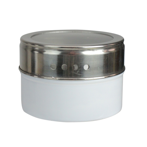 11" White and Silver Magnetic Tins Multi Purpose Organizer