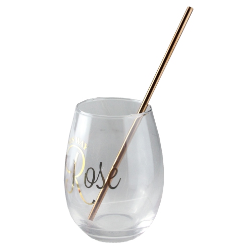 Set of 4 Handcrafted Antique Copper Stainless Steel Re-usable Drinking Straws 8.5"