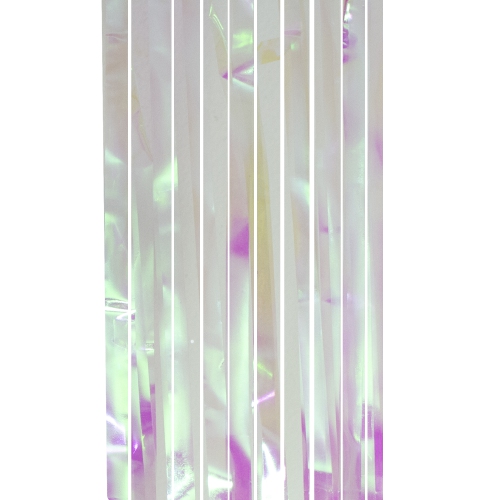 Iridescent Tinsel Christmas Window or Door Curtain - 3' x 8'