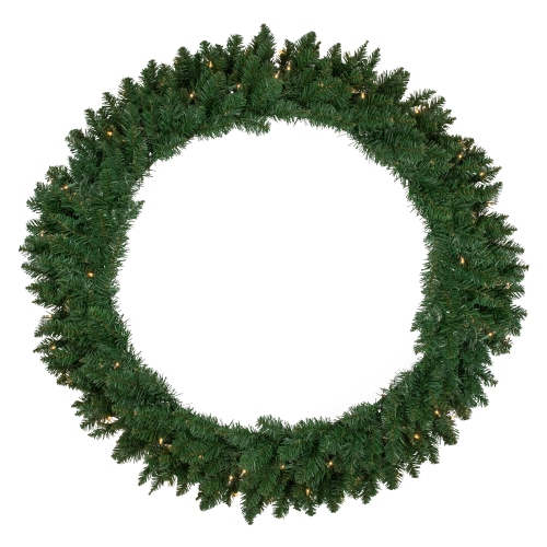 NORTHLIGHT  Pre-Lit Everett Pine Artificial Christmas Wreath - 48" - Clear Lights