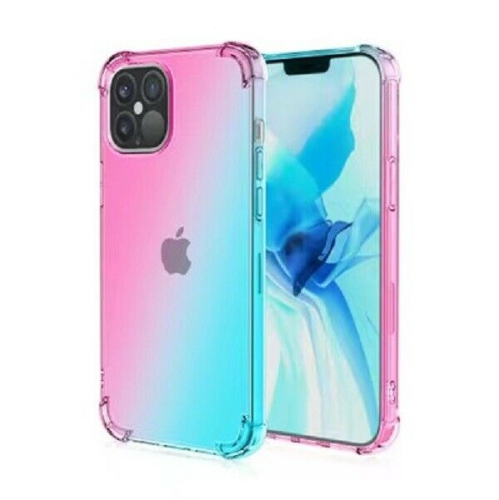SUPERSHIELD  Apple Iphone 11 Pink+Blue Clear Case Shockproof Tough Transparent Anti Knock Heavy Duty Cover