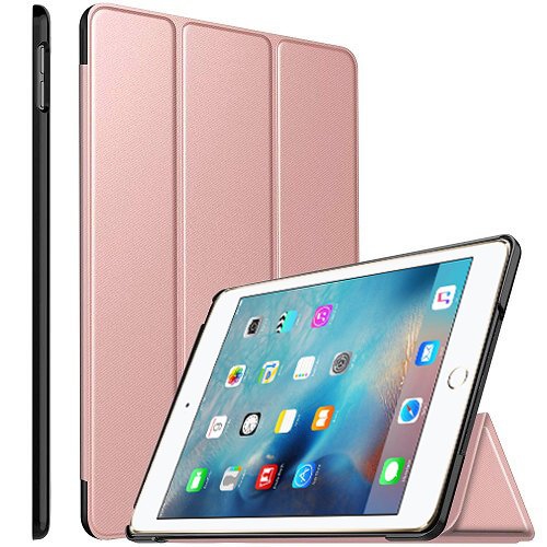 SUPERSHIELD Apple Ipad Air 1 Rose Gold Folio Smart Leather Magnetic Stand Case Cover