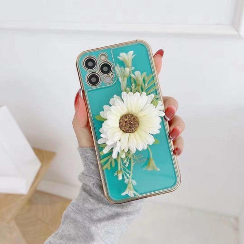 Apple iPhone 11 Blue Case Fashion Flower Smart Shockproof Heavy Duty Luxury Back Cover