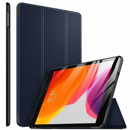 Étui folio Smart avec support magnétique en cuir bleu marine pour iPad 11 d’Apple