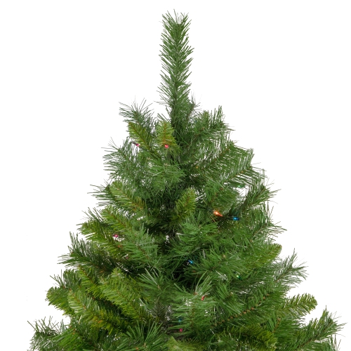 7.5' Pre-Lit Chatham Pine Artificial Christmas Tree, Multi-Color Lights