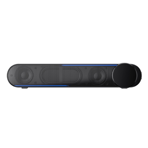 Havit M18 Double Drivers HiFi Bass 3.5MM AUX + USB Power LED Desktop Speaker Computer Sound Bar_Black