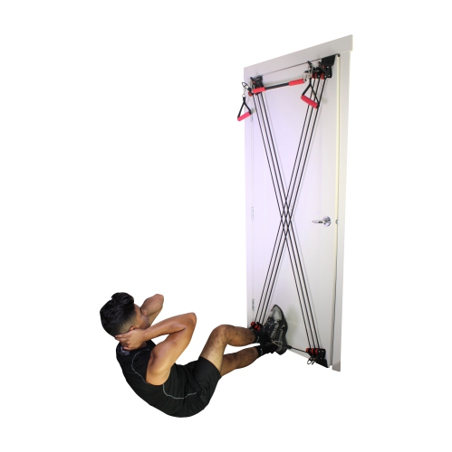 X Factor Door Gym Home Gym Complete Full Body Workout Total Exercise System | Multi Gym Doorway Fitness Strength Training + Straight Bar, 2 Padded