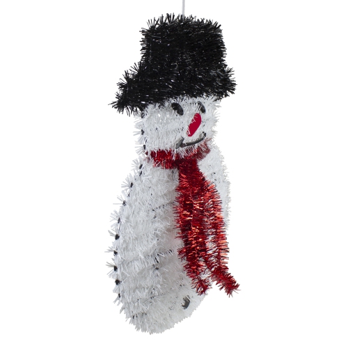 19" Tinsel Snowman Christmas Window Decoration