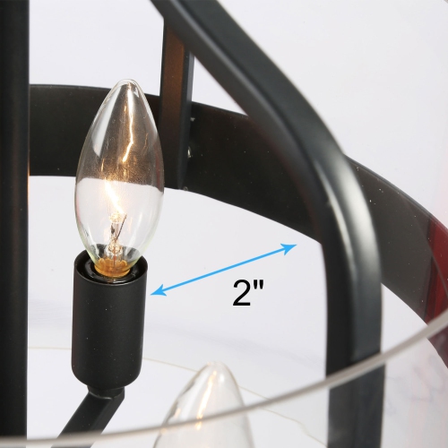 Modern 3-Light Drum Semi-Flush Mount