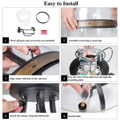 Modern 3-Light Drum Semi-Flush Mount
