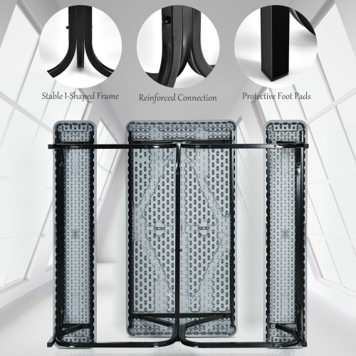 Ensemble avec banc de pique-nique pour le camping en plein air - Gris