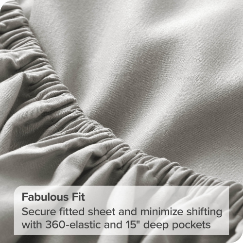 Drap du bas ajusté de Bare Home - microfibre ultradouce 1800-hypoallergénique-poche profonde