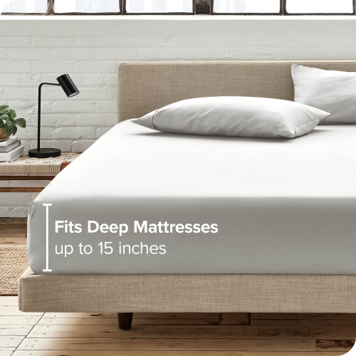 Drap du bas ajusté de Bare Home - microfibre ultradouce 1800-hypoallergénique-poche profonde