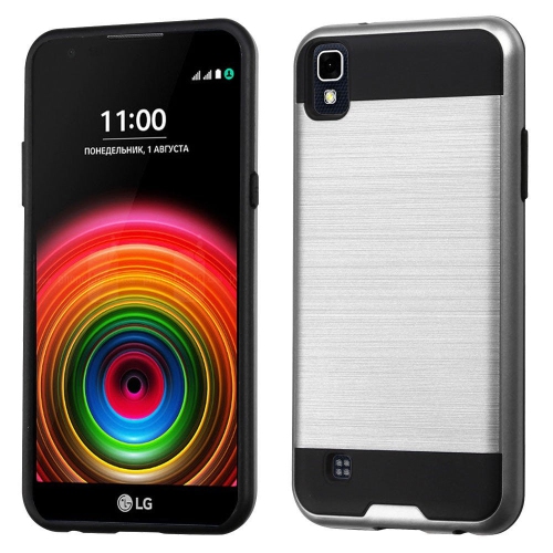 PROMOBILE  Lg X Power - Shockproof Slim Dual Layer Brush Metal Case Cover [Pro-Mobile]