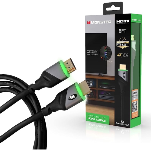 Monster MHV1-1026 LED 6FT HDMI Cable