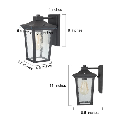 Modern 1-Light Single Squared Outdoor Wall Lantern