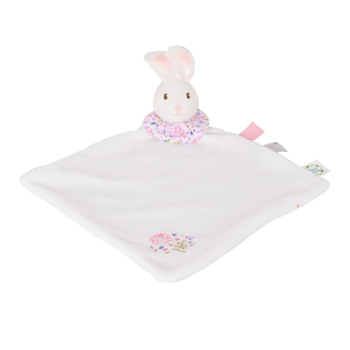 Tikiri Puppet Snuggly Blanket with Natural Rubber Head - Havah the Bunny
