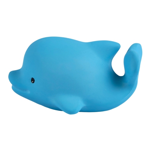 TIKIRI  My First Ocean Buddies Collection Natural Rubber Rattle Teether - Dolphin