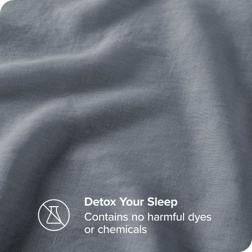 Bare Home Linen Duvet Cover and Sham Set - Premium Ultra-Soft Linen - Hypoallergenic, Easy Care