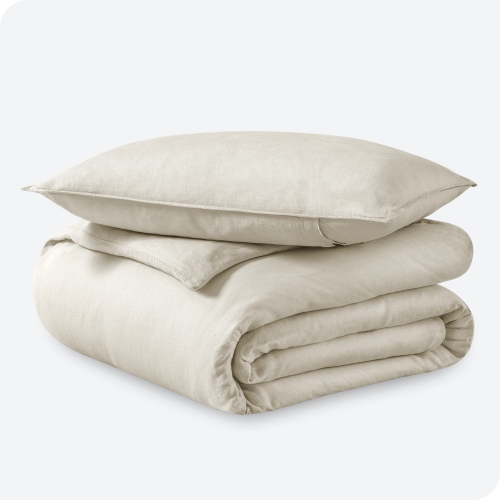 Bare Home Linen Duvet Cover and Sham Set - Premium Ultra-Soft Linen - Hypoallergenic, Easy Care