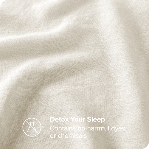 Bare Home Linen Duvet Cover and Sham Set - Premium Ultra-Soft Linen - Hypoallergenic, Easy Care