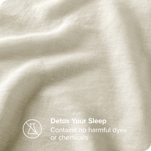 Bare Home Linen Duvet Cover and Sham Set - Premium Ultra-Soft Linen - Hypoallergenic, Easy Care