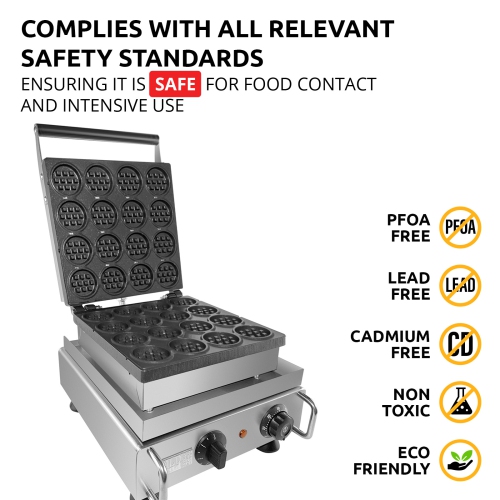AP-500 Mini Dutch Pancake Maker | Poffertjes Iron | 16 Mini Dutch Pancakes | Poffertjes Grill | 110V