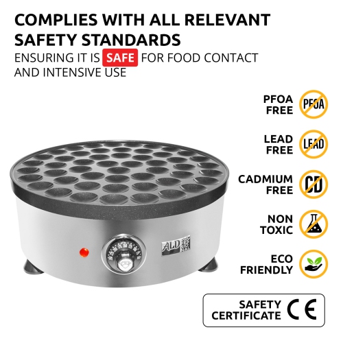 AP-541 Mini Dutch Pancake Maker | Round Poffertjes Iron | Holland Pancakes | Nonstick Poffertjes Baking Machine | 110V