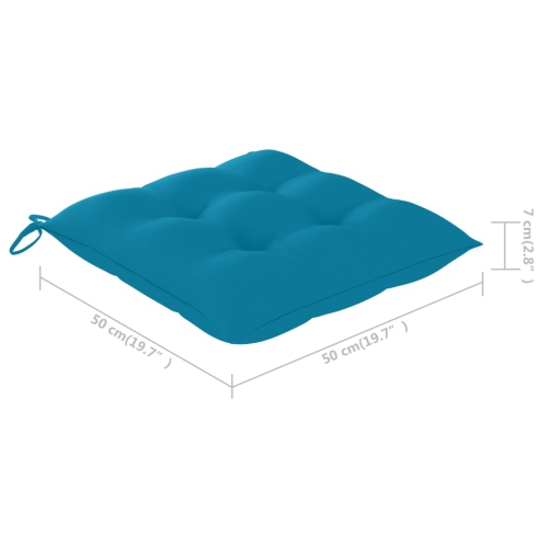 vidaXL Patio Dining Chairs 4 pcs with Cushions Solid Acacia Wood