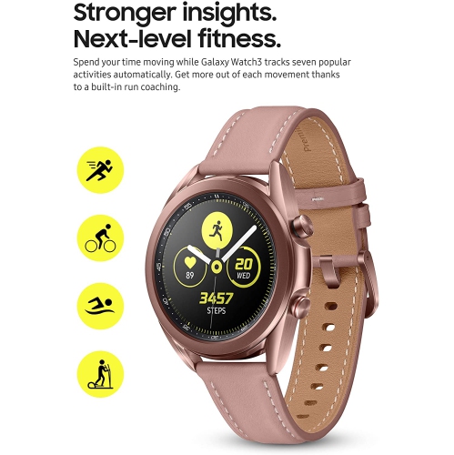 SAMSUNG Galaxy Watch 3 Smart Watch with Advanced Health Monitoring, Fitness Tracking - Mystic Bronze - Brand New