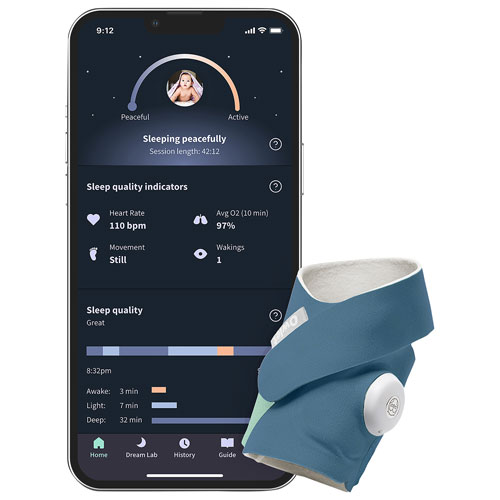 Owlet Dream Sock Wearable Baby Monitor - Bedtime Blue