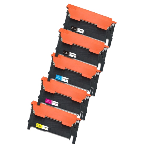 Max Saving - 5PK Compatible CLT-K406, CLT-M406, CLT-Y406, CLT-C406 Toner Cartridge for Samsung CLT-K406s, CLT-M406s, CLT-Y406s, CLT-C406S