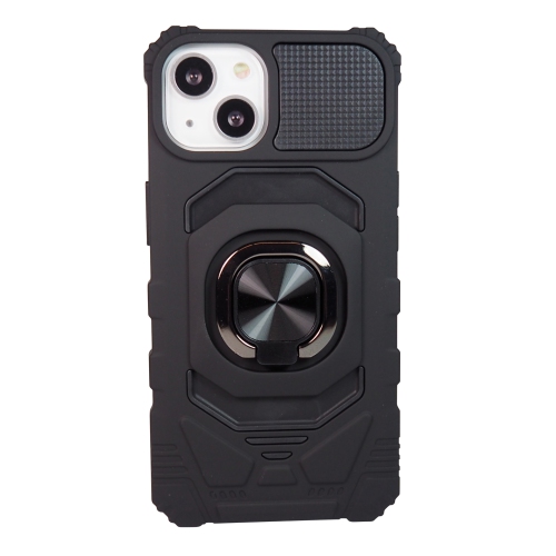 Exian Case for iPhone 13 Armored Case with Stand Magnetic Metal Black