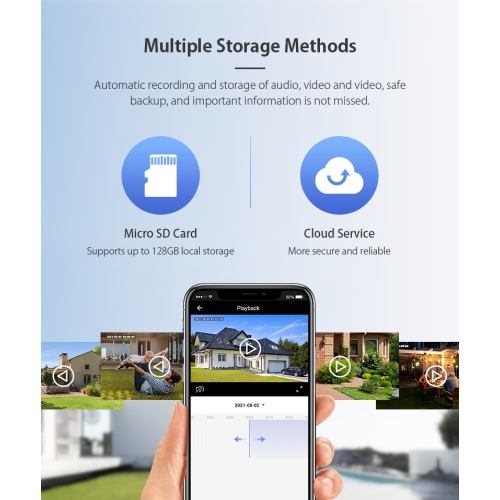 GUSH 5MP Wireless Floodlight Camera WIFI Home Security Camera with Auto Smart Light Color Night Vision IP66 Waterproof Two-way Audio