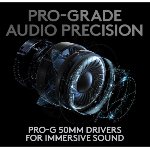 Refurbished - Logitech G PRO X Wireless Lightspeed Gaming Headset with Blue VO!CE Mic Filter Tech-981-000906