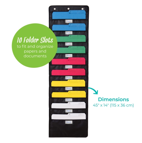 Classeur suspendu | tableau noir, format lettre, pochette de rangement pour le bureau, la maison et la salle de classe – WallDeca