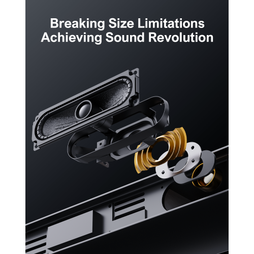 Barre de son Dolby Atmos S50 2,1 canaux avec haut-parleur d'extrêmes graves, amplification des basses, puissance de crête 190&nbsp;W d'ULTIMEA Nova