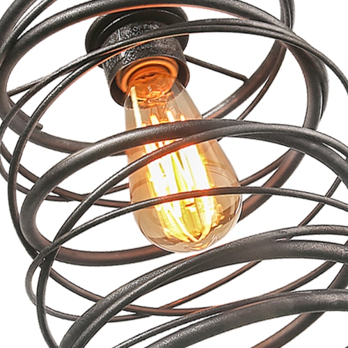 1-Light Single Geometric Spiral Pendant
