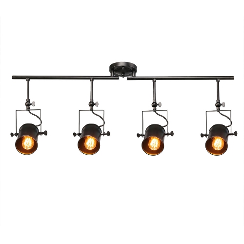Modern 4-Light Black Track Light