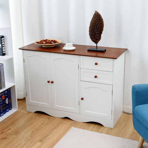 Multi-Functional Buffet Cabinet – Console Table with 2-Door Cabinet and Drawers