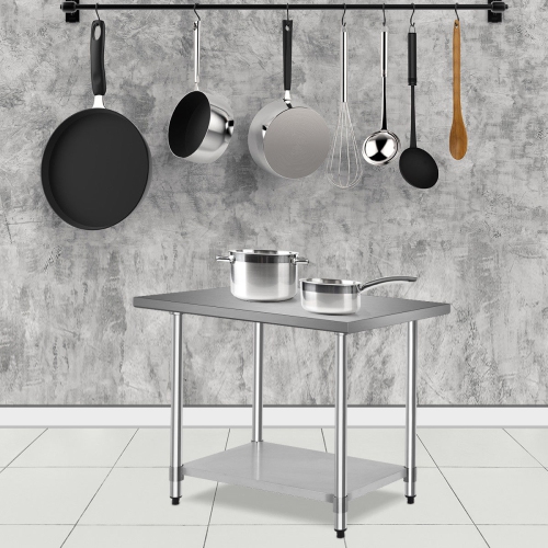 24Inch x 36Inch Stainless Steel Commercial Kitchen Food Prep Table