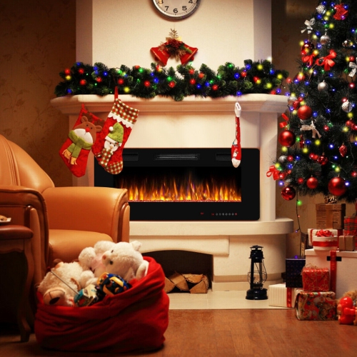 42 Inch Recessed Ultra Thin Wall Mounted Electric Fireplace