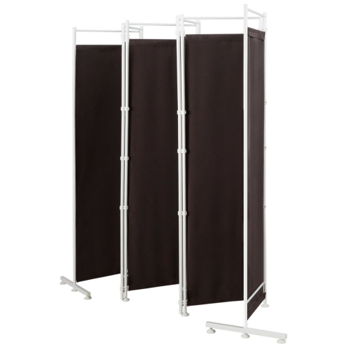 SLICKBLUE  6-Panel Room Divider Folding Privacy Screen -Brown