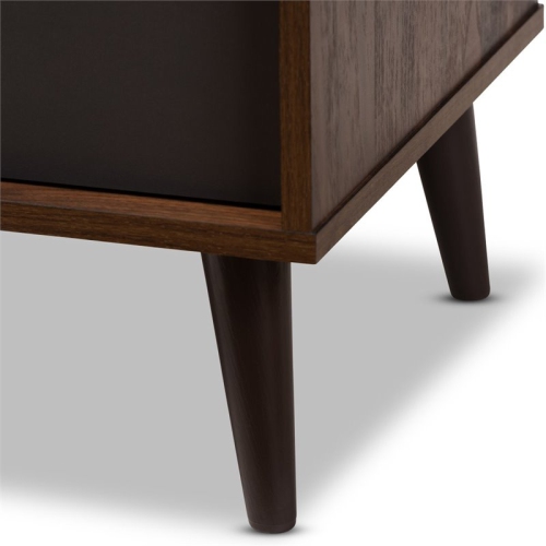 Baxton Studio Samuel Modern TV Stand in Brown and Dark Grey
