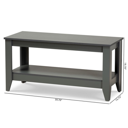 Baxton Studio Elada Modern and Contemporary Grey Finished Wood Coffee Table