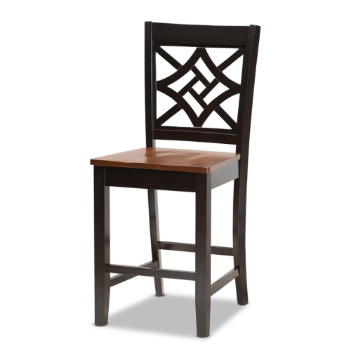 Baxton Studio Two-Tone Dark Brown and Walnut Brown Finished Wood 5-Piece Pub Set