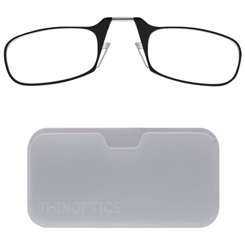 ThinOptics White Pod & Reading Glasses with +2.5 Lens Strength - Black