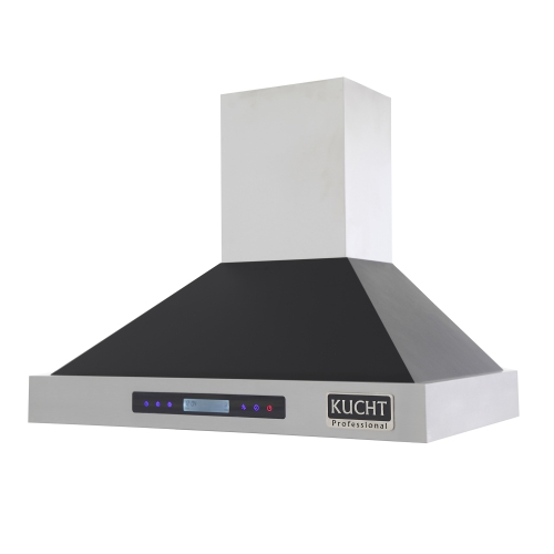 KUCHT Professional 30-inch Wall Mounted Range Hood 900CFM in Black