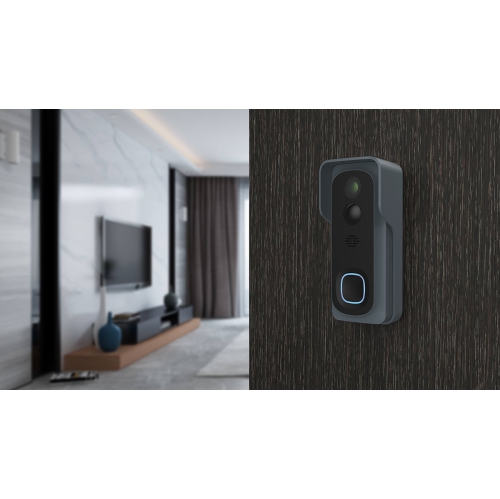 Sonnette intelligente GUSH avec design carré à vue large de 145°