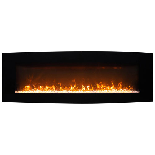 Paramount Stirling 48" Electric Curved Fireplace - 5100 BTU - Black
